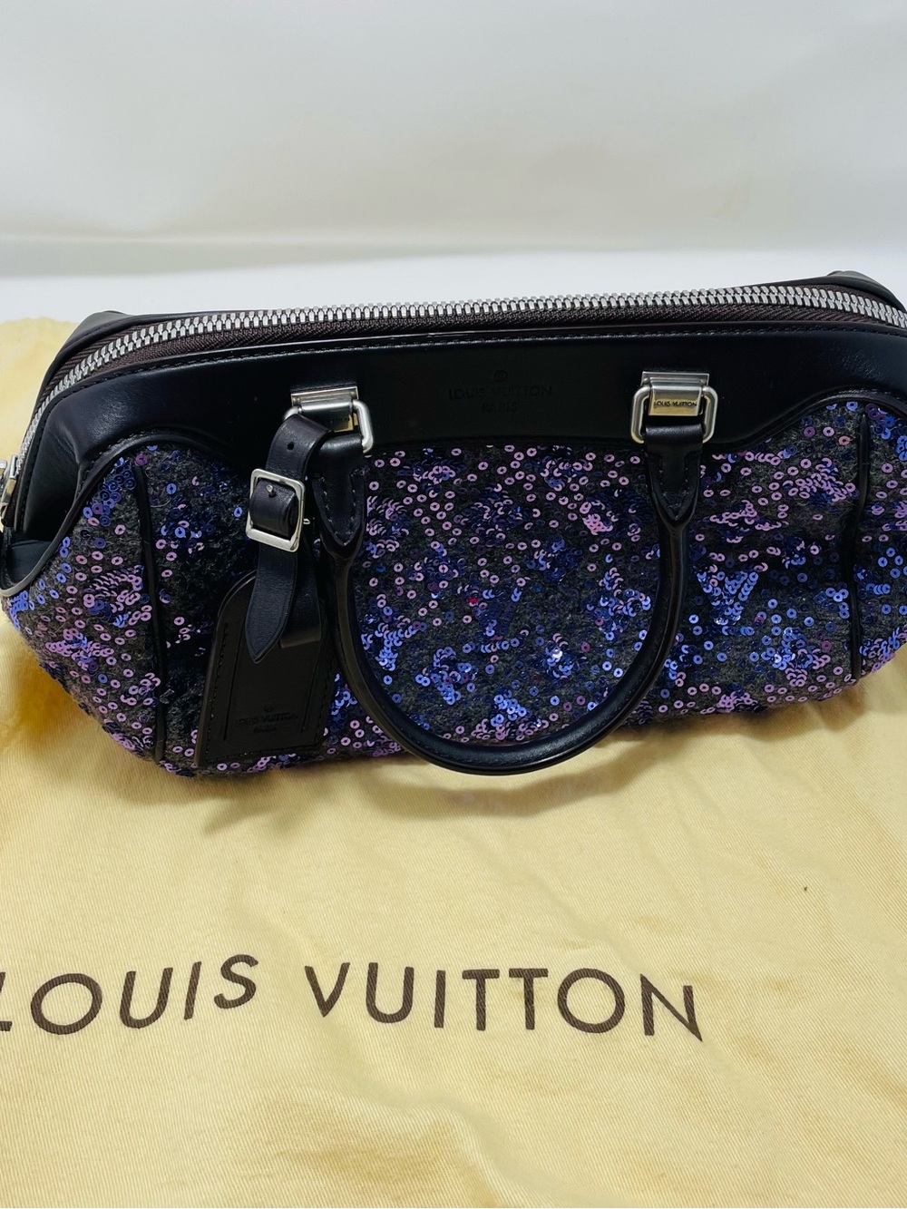 Louis Vuitton Purple Sequin Handbag - Elegant Evening Bag